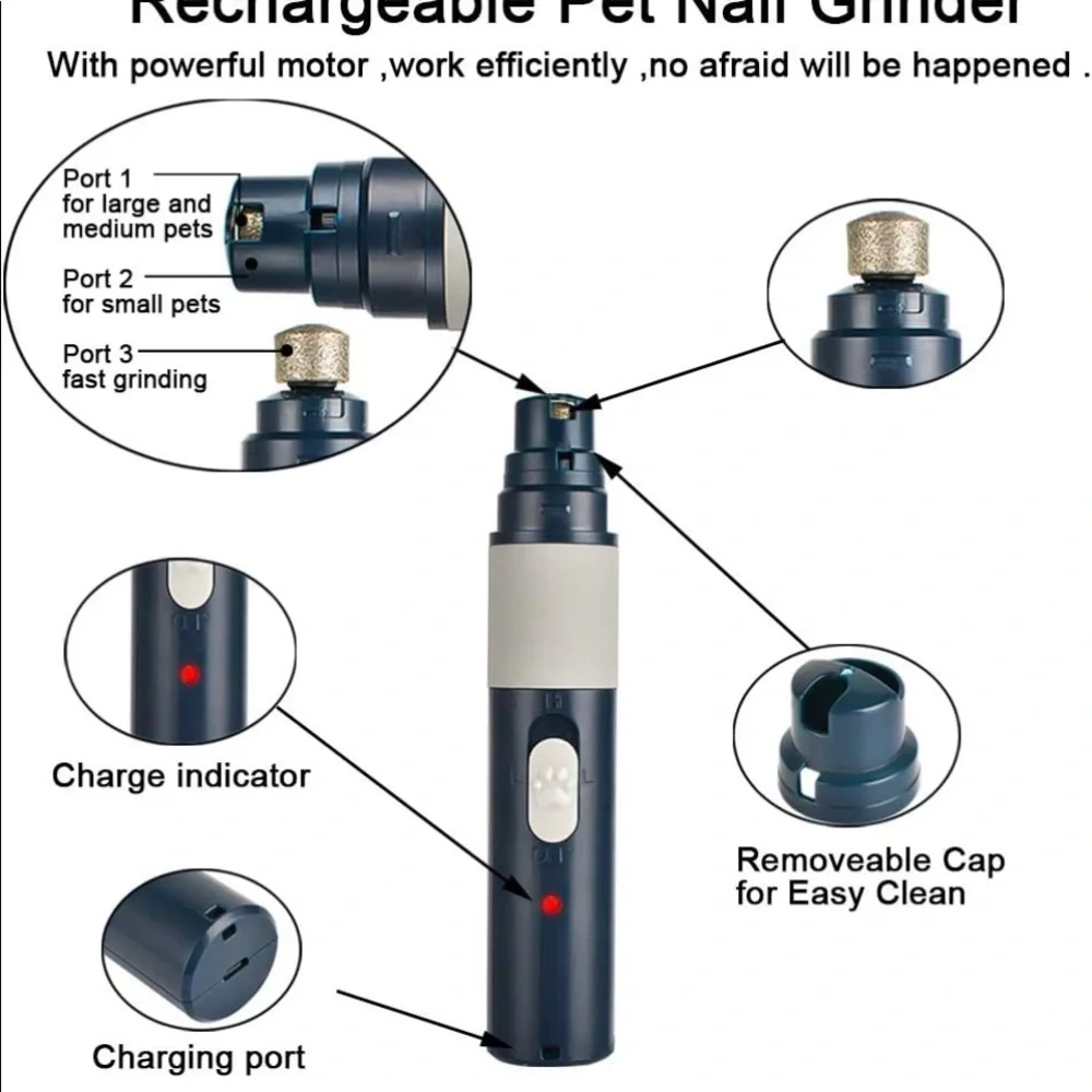Nail Grinder for Dogs Cats, 2 Speeds-New